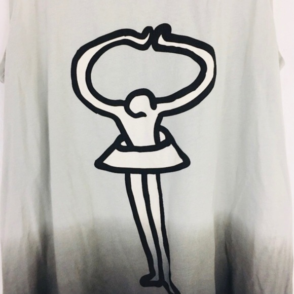 KEITH HARDING Tank Ballerina Ombré Dip Dye Oversized - Grey - Picture 8 of 12